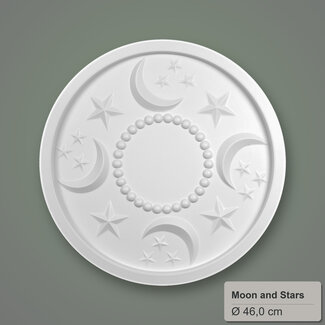 Grand Decor Ceiling rose MOON AND STARS diameter 46.0 cm nursery / children's room