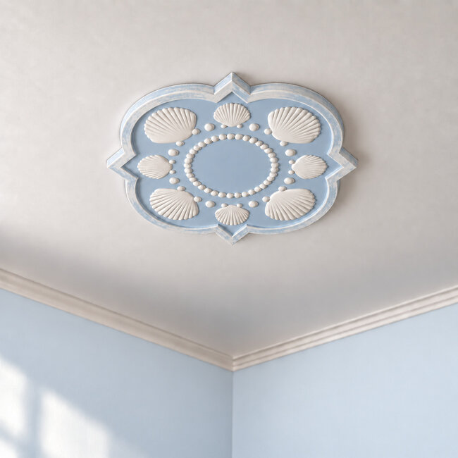 Grand Decor Ceiling rose SEASHELL diameter 56.0 cm nursery / children's room