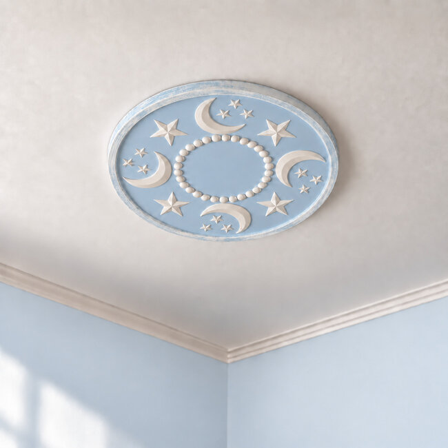 Grand Decor Ceiling rose MOON AND STARS diameter 46.0 cm nursery / children's room