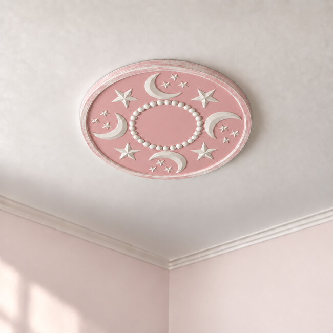 Grand Decor Ceiling rose MOON AND STARS diameter 46.0 cm nursery / children's room