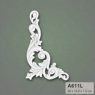 Grand Decor Ornament A611 L (260 x 126 x 15 mm), polyurethane