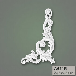 Grand Decor Ornament A611 R (260 x 126 x 15 mm), polyurethane