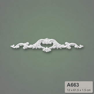 Grand Decor Ornament A663 (615 x 120 x 15 mm), polyurethane