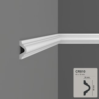 Grand Decor Panel moulding CR810 (40 x 18 mm), polyurethane, length 2 m
