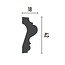 Grand Decor Panel moulding CR824 (42 x 18 mm), polyurethane, length 2 m