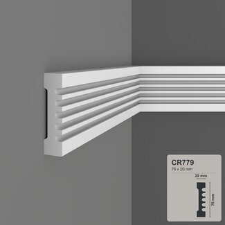Grand Decor Platte plint CR779 (76 x 20 mm) polyurethaan, lengte 2 m