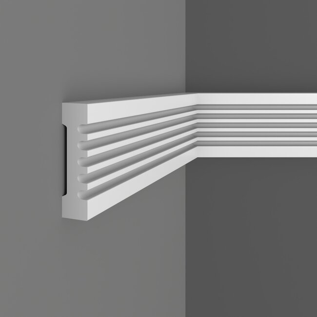 Grand Decor Platte plint CR779 (76 x 20 mm) polyurethaan, lengte 2 m