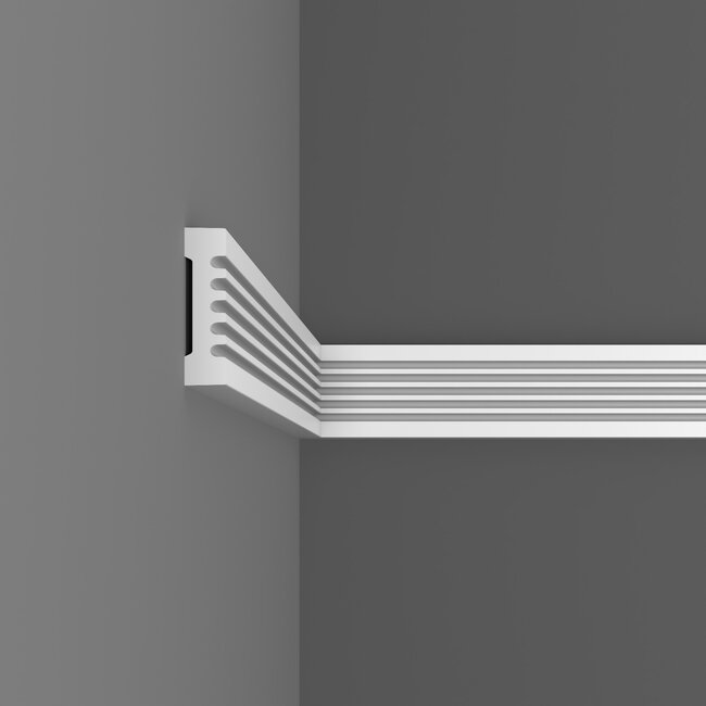 Grand Decor Flat skirting board CR779 (76 x 20 mm), polyurethane, length 2 m