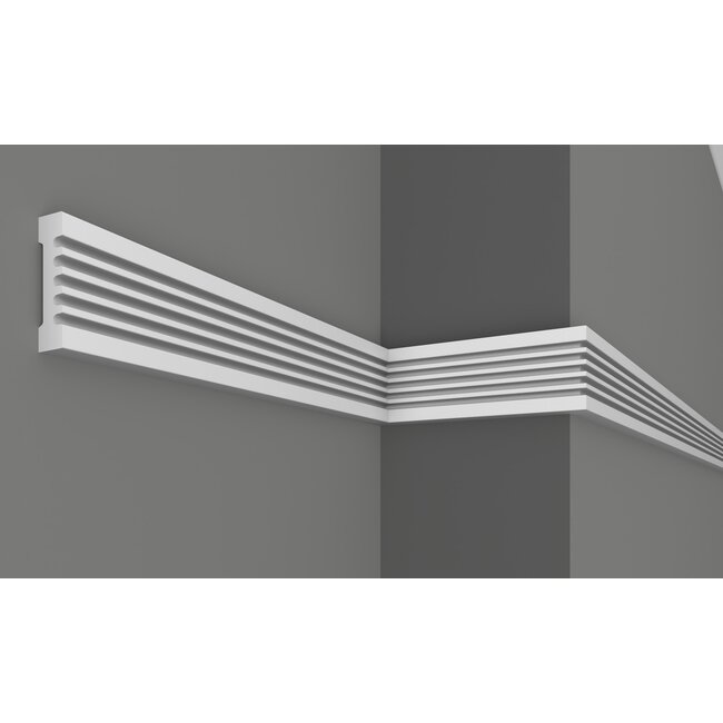 Grand Decor Platte plint CR779 (76 x 20 mm) polyurethaan, lengte 2 m