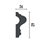 Grand Decor Panel moulding CR889 (62 x 26 mm), polyurethane, length 2 m