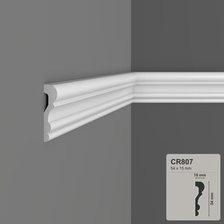 Grand Decor Kaderlijst CR807 (54 x 15 mm), polyurethaan, lengte 2 m