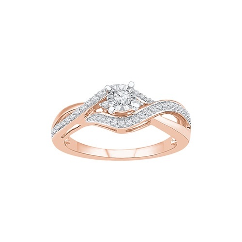 Satya Diamond Promise Ring in 10K Rose Gold