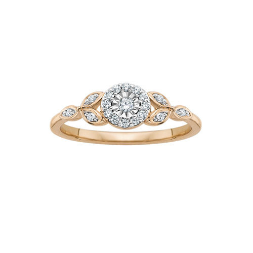 Bazaar 1/5 ct. tw. Diamond Promise Ring in 10K Rose Gold