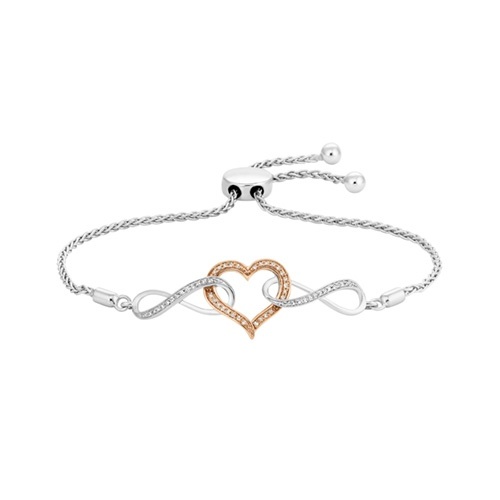 Fusion Fashion Art Week Diamond Adjustable Fashion Bracelet in Sterling Silver