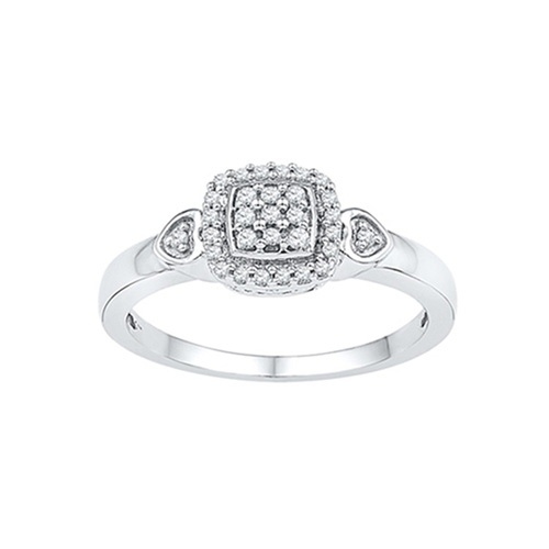 Vogue 1/8 ct. tw. Diamond Promise Ring in Sterling Silver