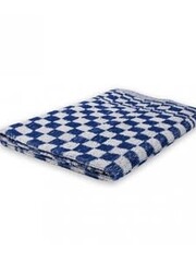 Wecoline Keukendoek 100% katoen  geblokt blauw / wit