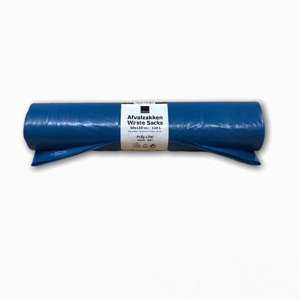 Poly-Line Afvalzakken T60 LDPE 80 x 110 cm. 130L Blauw