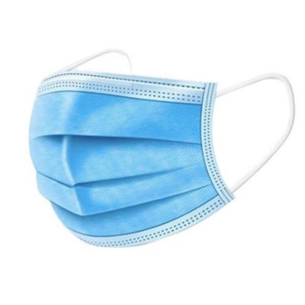 Mondkapjes 3-laags doosje 50 stuks Blauw/Wit