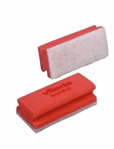 Vileda Schuurspons Rood/Wit met Handgreep 10 st.