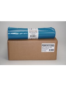 Powersterko Afvalzakken T70 LDPE 70 x 110 cm. 120L Blauw