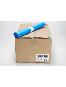 Powersterko Afvalzakken T25 HDPE 70 x 110 cm. 120L Blauw