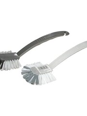  Afwasborstel nylon recht transparant/wit/grijs/zwart