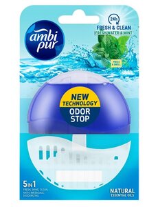 Ambi-Pur Flush toiletblok Fresh Water & Mint houder en vulling