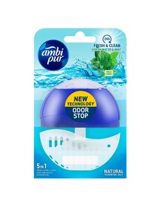 Ambi-Pur Flush toiletblok Fresh Water & Mint houder en vulling