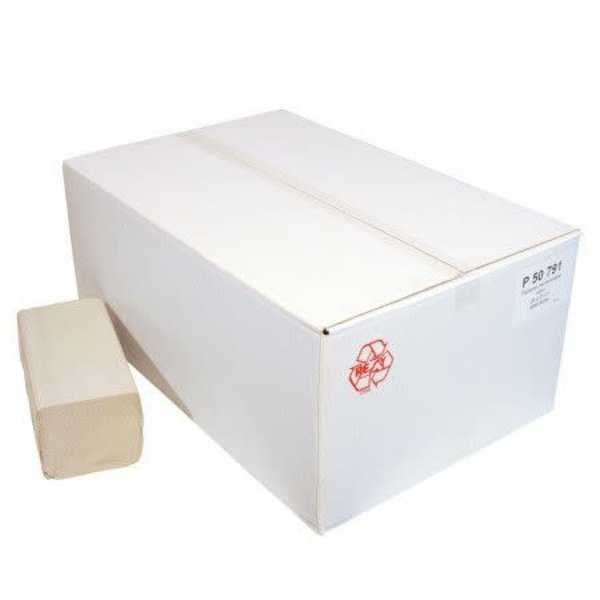 Euro Products Euro handdoek Z-vouw Natuurlijk  1lg. 25x23cm