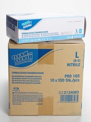  Handschoen Nitrile CAT III - poeder vrij L Blauw 10x 100 st.
