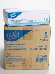  Handschoen Nitrile CAT III - poeder vrij S Blauw 100 st.