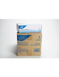  Handschoen Nitrile CAT III - poeder vrij S Blauw 100 st.