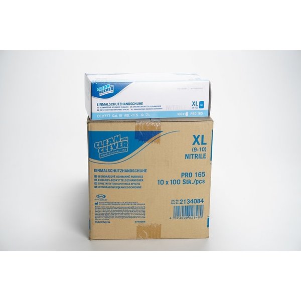 Handschoen Nitrile CAT III - poeder vrij XL Blauw 100 st.