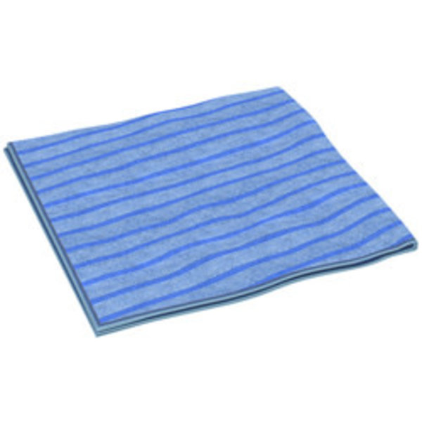 Clean and Clever Microvezeldoek 40x40cm blauw plus multifunctioneel gestreept