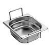 CaterChef GN bak 1/6 - 65 mm rvs met grepen Heavy Duty