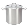 Pujadas Kookpan hoog 155 ltr rvs Inox Pro