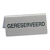EMGA Bordje Gereserveerd | 10x4 cm | rvs