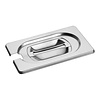 CaterChef GN deksel 1/9 rvs met lepel uitsparing Heavy Duty