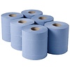 Jantex Handdoekrol blauw 2-laags - 6 stuks