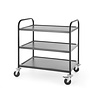 Hendi Serveerwagen 3 bladen (83x51 cm) zwart