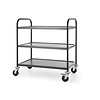Hendi Serveerwagen 3 bladen (83x51 cm) zwart