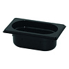 CaterChef GN bak 1/9 - 65 mm zwart polycarbonaat