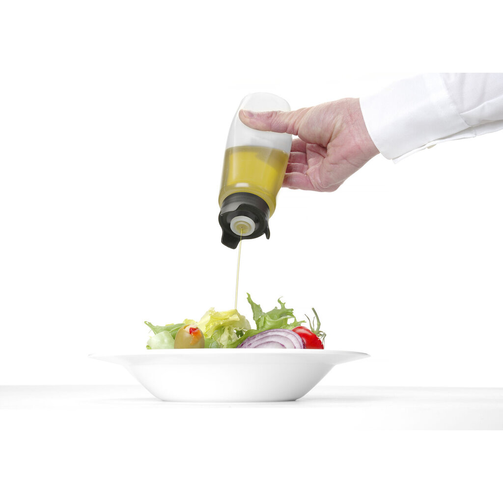 HENDI Non-Drip Dispenser Flacon 230ml - Transparant Met Doseerdop, Lekvrij Ondersteboven