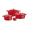 Hendi Braadpan rond 3,7 liter rood