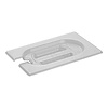 CaterChef GN deksel 1/9 transparant polycarbonaat met lepeluitsparing