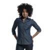 Chaud Devant Dames Shirt Blue Denim Stretch 3/4 mouw