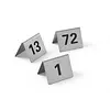 Hendi Tafelnummers roestvrjistaal | 5x3,5 cm | 12 stuks
