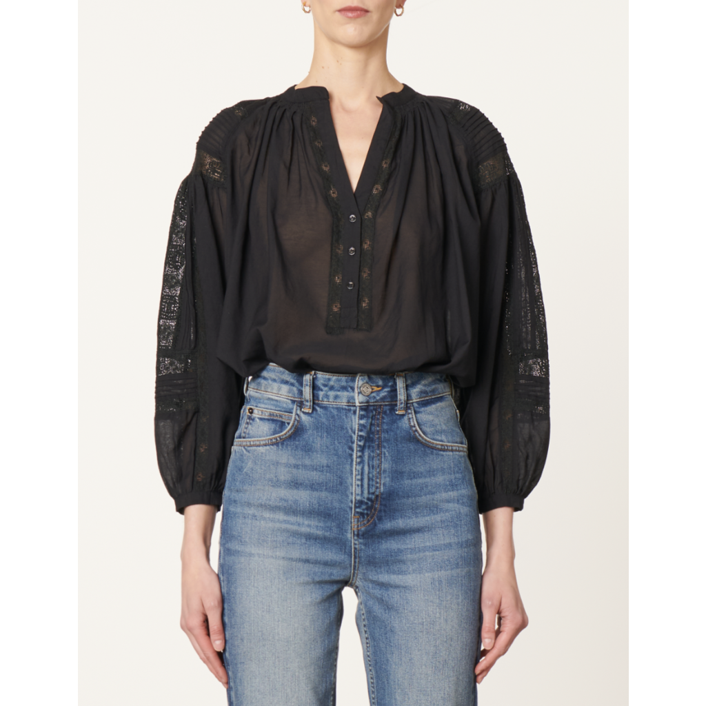Vanessa Bruno blouse Nipoa in noir