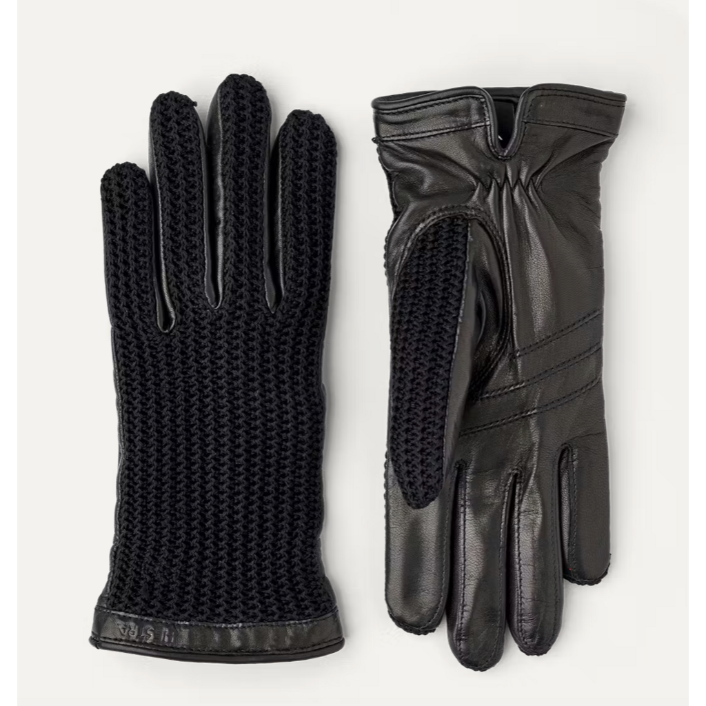 Hestra handschoen Anna in black en chestnut