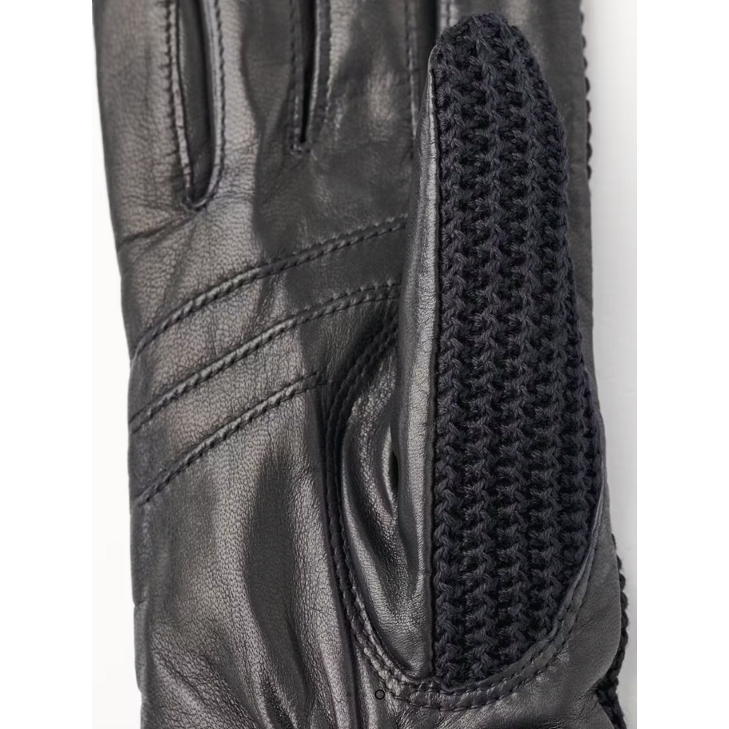 Hestra handschoen Anna in black en chestnut